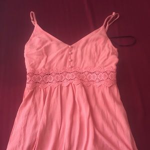 Pink peachy dress with lace detailing !